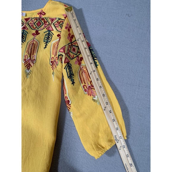 Ana & Rose Blouse Womens Medium Floral Embroidery Boho Hippie - Picture 5 of 8